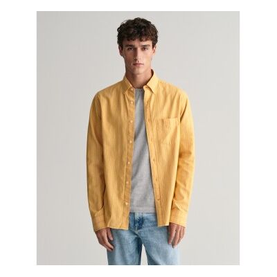 Gant für Herren. 3240056 Regular Fit Oxford-Hemd Archiv gelb gestreift (L), Lässig, Baumwolle, Langarm Gant für Herren. 3240056 Regular Fit Oxford-Hemd Archiv gelb gestreift (L), Lässig, Baumwolle, Langarm