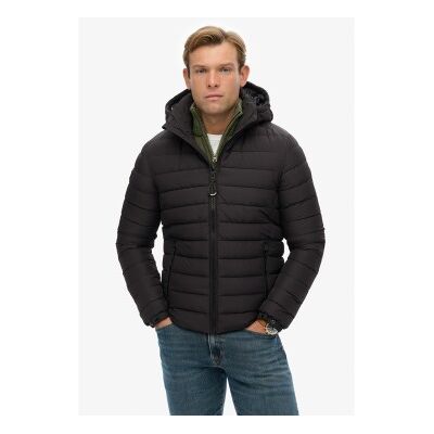 Superdry für Herren. M5012290A Fuji Jacke mit Kapuze schwarz (M), Lässig, Polyester Superdry für Herren. M5012290A Fuji Jacke mit Kapuze schwarz (M), Lässig, Polyester