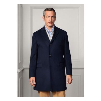 Hackett London für Herren. HM403198 Marineblauer Savile-Mantel (38/32), Lässig, Cachemir Hackett London für Herren. HM403198 Marineblauer Savile-Mantel (38/32), Lässig, Cachemir