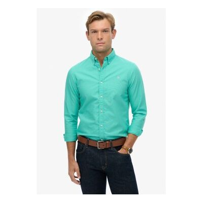 Superdry für Herren. M4011037A Klassisches Oxford-Hemd türkis (XL), Lässig, Grün, Baumwolle, Langarm Superdry für Herren. M4011037A Klassisches Oxford-Hemd türkis (XL), Lässig, Grün, Baumwolle, Langarm