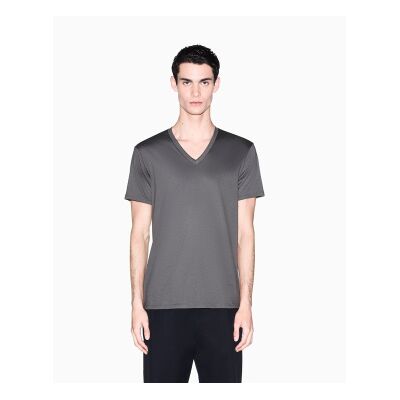 A X Armani Exchange für Herren. 8NZT75ZJA5ZM8317 Graues T-Shirt mit V-Ausschnitt (M), Lässig, Baumwolle, Kurzarm A X Armani Exchange für Herren. 8NZT75ZJA5ZM8317 Graues T-Shirt mit V-Ausschnitt (M), Lässig, Baumwolle, Kurzarm
