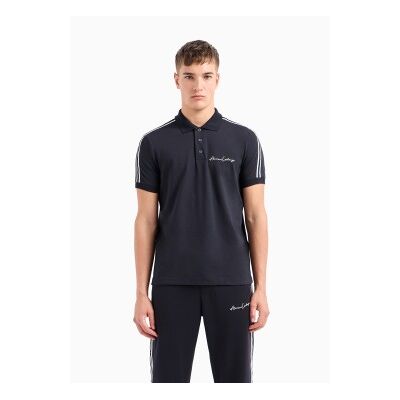 A X Armani Exchange für Herren. 8NZFSGZJ81Z1510 Einfarbiges marineblaues Poloshirt (L), Lässig, Baumwolle, Kurzarm A X Armani Exchange für Herren. 8NZFSGZJ81Z1510 Einfarbiges marineblaues Poloshirt (L), Lässig, Baumwolle, Kurzarm