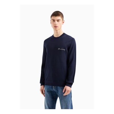 A X Armani Exchange für Herren. 8NZM5AZM1YZ1510 Einfarbiger marineblauer Pullover (XS), Lässig, Acryl A X Armani Exchange für Herren. 8NZM5AZM1YZ1510 Einfarbiger marineblauer Pullover (XS), Lässig, Acryl