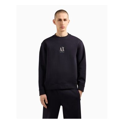 A X Armani Exchange für Herren. XM000368AF10818UB101 Marineblaues Sweatshirt mit Rundhalsausschnitt (L), Lässig, Sportlich, Baumwolle, Multi A X Armani Exchange für Herren. XM000368AF10818UB101 Marineblaues Sweatshirt mit Rundhalsausschnitt (L), Lässig, Sportlich, Baumwolle, Multi