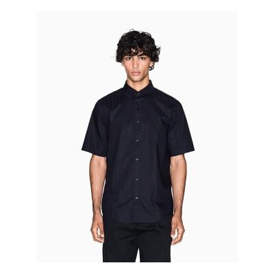 A X Armani Exchange für Herren. XM001935AF16631UB101 Jacquard-Hemd (XS), Lässig, Baumwolle, Kurzarm, Marine A X Armani Exchange für Herren. XM001935AF16631UB101 Jacquard-Hemd (XS), Lässig, Baumwolle, Kurzarm, Marine