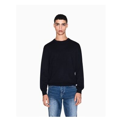 A X Armani Exchange für Herren. XM001278AF10454UB101 Unverzichtbarer navyfarbener Pullover (M), Lässig, Viskose, Marine A X Armani Exchange für Herren. XM001278AF10454UB101 Unverzichtbarer navyfarbener Pullover (M), Lässig, Viskose, Marine