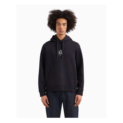 A X Armani Exchange für Herren. XM000369AF10818UB101 Lässiges marineblaues Sweatshirt (S), Baumwolle A X Armani Exchange für Herren. XM000369AF10818UB101 Lässiges marineblaues Sweatshirt (S), Baumwolle