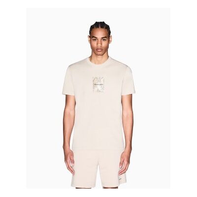 A X Armani Exchange für Herren. XM002501AF10356U1148 T-Shirt Regular fit Classic beige (L), Lässig, Baumwolle, Kurzarm A X Armani Exchange für Herren. XM002501AF10356U1148 T-Shirt Regular fit Classic beige (L), Lässig, Baumwolle, Kurzarm
