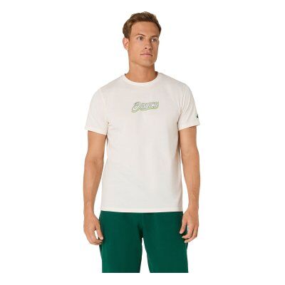 Asics für Herren. 2031F334 T-Shirt Logo Graphic weiß (M), Beige, Lässig, Baumwolle, Kurzarm Asics für Herren. 2031F334 T-Shirt Logo Graphic weiß (M), Beige, Lässig, Baumwolle, Kurzarm