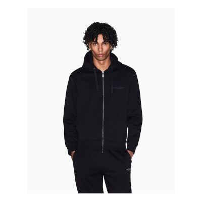A X Armani Exchange für Herren. XM001293AF20934UC001 Basic Sweatshirt mit Reißverschluss schwarz (L), Lässig, Baumwolle A X Armani Exchange für Herren. XM001293AF20934UC001 Basic Sweatshirt mit Reißverschluss schwarz (L), Lässig, Baumwolle