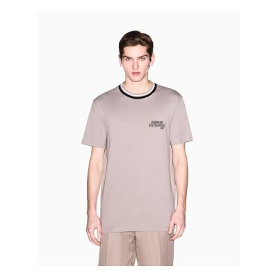 A X Armani Exchange für Herren. XM001795AF10361U6107 Kontrast-T-Shirt taupe (XS), Lässig, Baumwolle, Kurzarm A X Armani Exchange für Herren. XM001795AF10361U6107 Kontrast-T-Shirt taupe (XS), Lässig, Baumwolle, Kurzarm