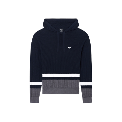 A X Armani Exchange für Herren. XM002171AF22240MB492 Waffel Pullover Deep navy (M), Blau, Lässig, Baumwolle, Langarm A X Armani Exchange für Herren. XM002171AF22240MB492 Waffel Pullover Deep navy (M), Blau, Lässig, Baumwolle, Langarm