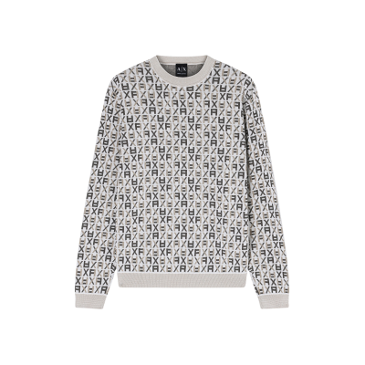 A X Armani Exchange für Herren. XM002441AF22252F1145 Premium-Pullover weiß (XL), Lässig, Baumwolle, Langarm A X Armani Exchange für Herren. XM002441AF22252F1145 Premium-Pullover weiß (XL), Lässig, Baumwolle, Langarm