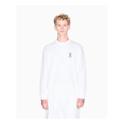 A X Armani Exchange für Herren. XM001777AF10818U0009 Sweatshirt mit Rundhalsausschnitt in Gebrochenes Weiß (L), Lässig, Baumwolle, Langarm A X Armani Exchange für Herren. XM001777AF10818U0009 Sweatshirt mit Rundhalsausschnitt in Gebrochenes Weiß (L), Lässig, Baumwolle, Langarm
