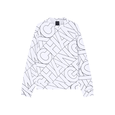 A X Armani Exchange für Herren. XM002364AF24635F1173 Sweatshirt Diagonal Schriftzug weiß (L), Lässig, Baumwolle, Kurzarm A X Armani Exchange für Herren. XM002364AF24635F1173 Sweatshirt Diagonal Schriftzug weiß (L), Lässig, Baumwolle, Kurzarm