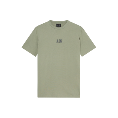 A X Armani Exchange für Herren. XM002509AF10358U7210 Grünes Logo-T-Shirt (L), Lässig, Baumwolle, Kurzarm A X Armani Exchange für Herren. XM002509AF10358U7210 Grünes Logo-T-Shirt (L), Lässig, Baumwolle, Kurzarm