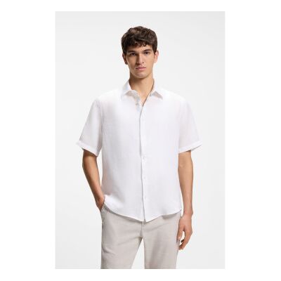 Boss für Herren. 50537382 Rash Shirt weiß (S), Lässig, Baumwolle, Kurzarm Boss für Herren. 50537382 Rash Shirt weiß (S), Lässig, Baumwolle, Kurzarm