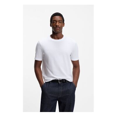 Boss für Herren. 50452680 Tiburt T-shirt 240 weiß (S), Lässig, Baumwolle, Kurzarm Boss für Herren. 50452680 Tiburt T-shirt 240 weiß (S), Lässig, Baumwolle, Kurzarm