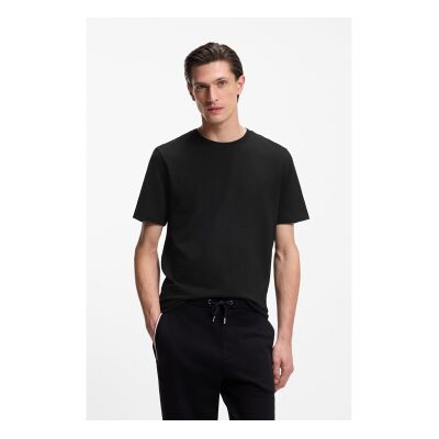 Boss für Herren. 50452680 Tiburt T-shirt 240 schwarz (S), Lässig, Baumwolle, Kurzarm Boss für Herren. 50452680 Tiburt T-shirt 240 schwarz (S), Lässig, Baumwolle, Kurzarm