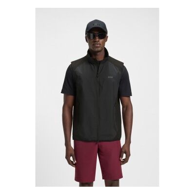 Boss für Herren. 50533761 Weste mit dekorativen, reflektierenden Details schwarz (L), Lässig, Polyester Boss für Herren. 50533761 Weste mit dekorativen, reflektierenden Details schwarz (L), Lässig, Polyester