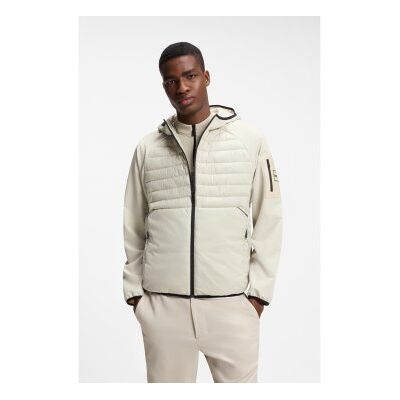 Boss für Herren. 50541032 Urbanex Hybrid Jacke beige (M), Lässig, Polyester Boss für Herren. 50541032 Urbanex Hybrid Jacke beige (M), Lässig, Polyester