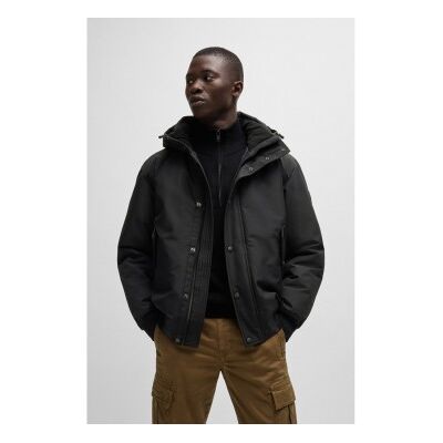 Boss für Herren. 50522216 Gesteppte Daunenjacke schwarz (54), Lässig, Polyester Boss für Herren. 50522216 Gesteppte Daunenjacke schwarz (54), Lässig, Polyester