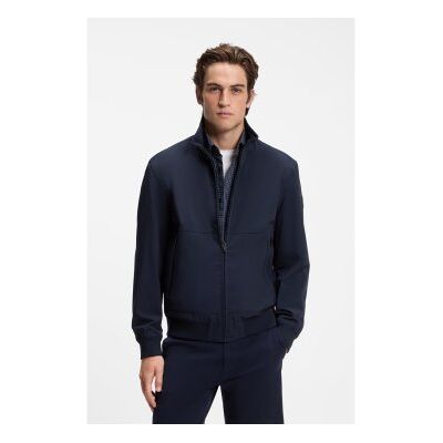 Boss für Herren. 50560986 Wasserabweisende Softshelljacke mit abnehmbaren Ärmeln marineblau (52), Lässig, Synthetisch Boss für Herren. 50560986 Wasserabweisende Softshelljacke mit abnehmbaren Ärmeln marineblau (52), Lässig, Synthetisch