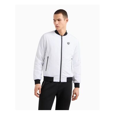 EA7 für Herren. 8NPB12_PN7LZ Bomberjacke aus hochwertigem technischen Gewebe in Weiß (L), Lässig, Polyester EA7 für Herren. 8NPB12_PN7LZ Bomberjacke aus hochwertigem technischen Gewebe in Weiß (L), Lässig, Polyester