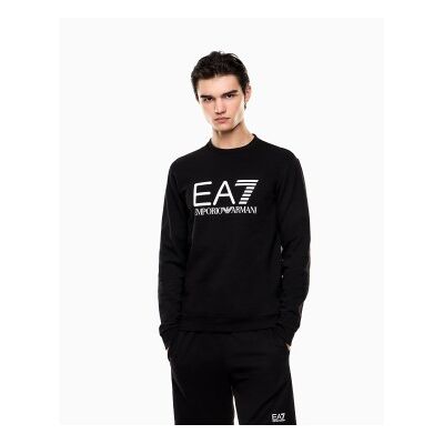 EA7 für Herren. 7M002278_AF22266 Core Identity Sweatshirt schwarz (XS), Lässig, Baumwolle, Kurzarm EA7 für Herren. 7M002278_AF22266 Core Identity Sweatshirt schwarz (XS), Lässig, Baumwolle, Kurzarm