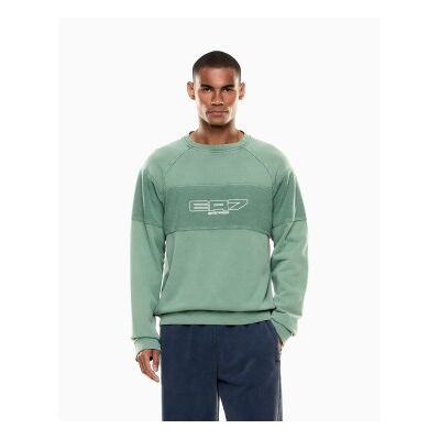 EA7 für Herren. 7M001499_AF22483 Sweatshirt Logo Serie grün (XS), Lässig, Polyester, Langarm EA7 für Herren. 7M001499_AF22483 Sweatshirt Logo Serie grün (XS), Lässig, Polyester, Langarm