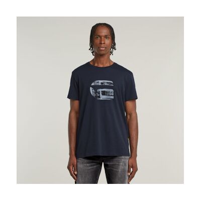 G-Star für Herren. D28823-E385-C742 T-shirt G Icon Grafik navy (XL), Blau, Lässig, Baumwolle, Kurzarm G-Star für Herren. D28823-E385-C742 T-shirt G Icon Grafik navy (XL), Blau, Lässig, Baumwolle, Kurzarm