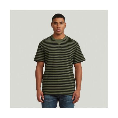 G-Star für Herren. D25961-D979-J035 Nifous Streifen-T-Shirt grün (L), Lässig, Baumwolle, Kurzarm G-Star für Herren. D25961-D979-J035 Nifous Streifen-T-Shirt grün (L), Lässig, Baumwolle, Kurzarm