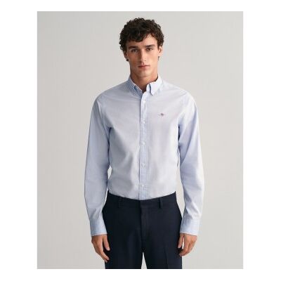 Gant für Herren. 3000300 Pinpoint Regular Fit Oxford Hemd blau (L), Lässig, Party, Baumwolle, Klassisch, Langarm, Nachhaltig Gant für Herren. 3000300 Pinpoint Regular Fit Oxford Hemd blau (L), Lässig, Party, Baumwolle, Klassisch, Langarm, Nachhaltig