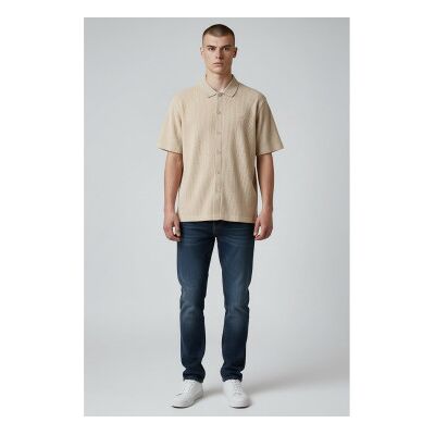 Guess für Herren. M6GP09K3078 Polo Yarn Dyed Waffle grünlich-beige (L), Lässig, Polyester, Kurzarm Guess für Herren. M6GP09K3078 Polo Yarn Dyed Waffle grünlich-beige (L), Lässig, Polyester, Kurzarm