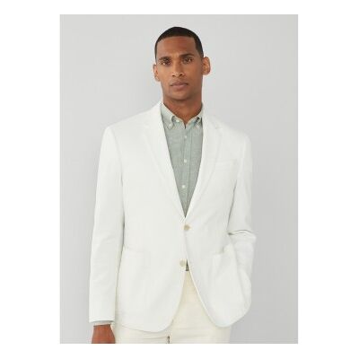 Hackett London für Herren. HM443303 Weißer einfarbiger Blazer (42/32), Baumwolle, Klassisch Hackett London für Herren. HM443303 Weißer einfarbiger Blazer (42/32), Baumwolle, Klassisch