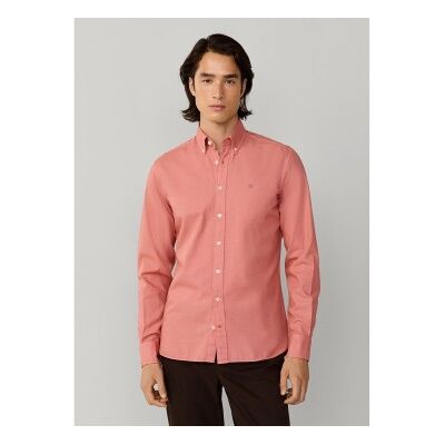 Hackett London für Herren. HM3010539 Maßgeschneidertes Oxford-Hemd rot (M), Lässig, Baumwolle, Langarm Hackett London für Herren. HM3010539 Maßgeschneidertes Oxford-Hemd rot (M), Lässig, Baumwolle, Langarm
