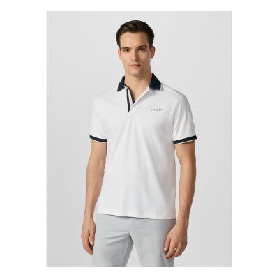 Hackett London für Herren. HM5600190 Weißes Polohemd von Hs Resort mit Knopfleiste (S), Lässig, Baumwolle, Kurzarm Hackett London für Herren. HM5600190 Weißes Polohemd von Hs Resort mit Knopfleiste (S), Lässig, Baumwolle, Kurzarm