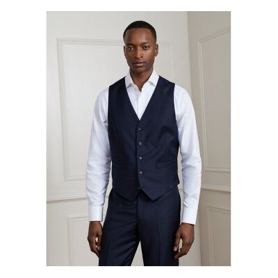 Hackett London für Herren. HM470553 Marineblaue Wollweste (44/32), Wolle, Klassisch Hackett London für Herren. HM470553 Marineblaue Wollweste (44/32), Wolle, Klassisch