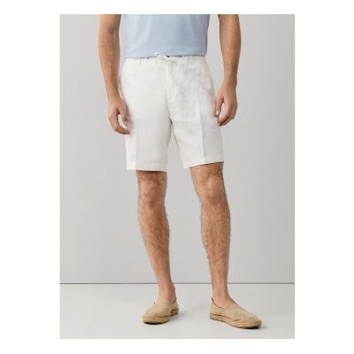Hackett London für Herren. HM8000010 Weiße Bermuda-Shorts aus Leinen (33), Klassisch Hackett London für Herren. HM8000010 Weiße Bermuda-Shorts aus Leinen (33), Klassisch