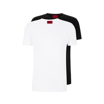 HUGO für Herren. 50325440 Pack 2 T-Shirts Rund weiß, schwarz (XL), Lässig, Baumwolle, Kurzarm, Nachhaltig HUGO für Herren. 50325440 Pack 2 T-Shirts Rund weiß, schwarz (XL), Lässig, Baumwolle, Kurzarm, Nachhaltig