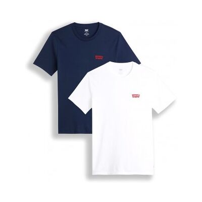 Levi's für Herren. 79681-0027 Packung mit zwei navyfarbenen T-Shirts, weiß (XL), Blau, Lässig, Kurzarm, Bio-Baumwolle Levi's für Herren. 79681-0027 Packung mit zwei navyfarbenen T-Shirts, weiß (XL), Blau, Lässig, Kurzarm, Bio-Baumwolle