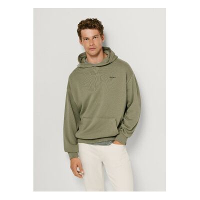 Pepe Jeans für Herren. PM5800155 Sweatshirt Geo Small Logo grün (M), Lässig, Baumwolle Pepe Jeans für Herren. PM5800155 Sweatshirt Geo Small Logo grün (M), Lässig, Baumwolle