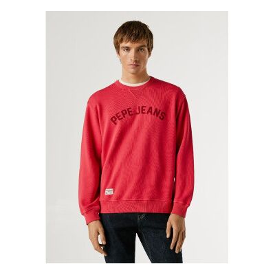 Pepe Jeans für Herren. PM5800146 Gio Crew Sweatshirt rot (M), Lässig, Baumwolle Pepe Jeans für Herren. PM5800146 Gio Crew Sweatshirt rot (M), Lässig, Baumwolle