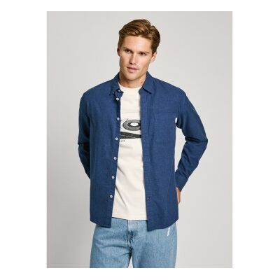 Pepe Jeans für Herren. PM308804 Aaron Hemd blau (XL), Lässig, Baumwolle, Denim, Langarm Pepe Jeans für Herren. PM308804 Aaron Hemd blau (XL), Lässig, Baumwolle, Denim, Langarm