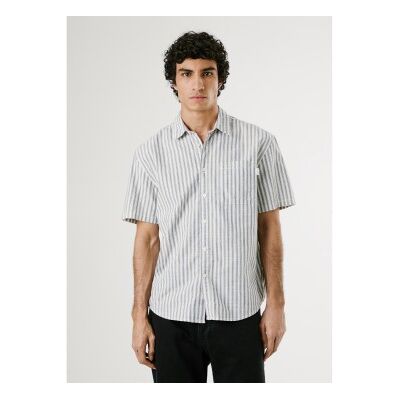 Pepe Jeans für Herren. PM309077 Christopher Hemd weiß (XL), Lässig, Baumwolle, Kurzarm Pepe Jeans für Herren. PM309077 Christopher Hemd weiß (XL), Lässig, Baumwolle, Kurzarm