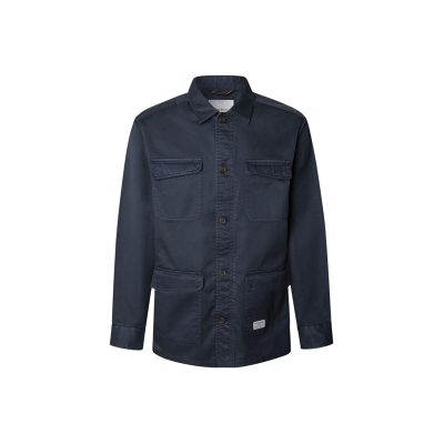 Pepe Jeans für Herren. PM3090822 Channon marineblaues Hemd (M), Lässig, Baumwolle, Langarm Pepe Jeans für Herren. PM3090822 Channon marineblaues Hemd (M), Lässig, Baumwolle, Langarm