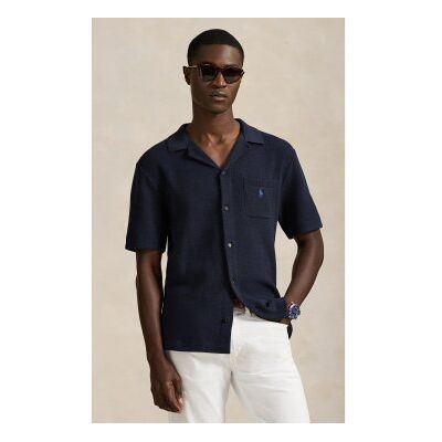 Polo Ralph Lauren für Herren. 710P04442001 Hemd Summer marineblau (M), Lässig, Baumwolle, Kurzarm Polo Ralph Lauren für Herren. 710P04442001 Hemd Summer marineblau (M), Lässig, Baumwolle, Kurzarm
