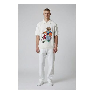 Polo Ralph Lauren für Herren. 710B20266001 Bär weißes Baumwoll-Poloshirt (L), Lässig, Baumwolle, Kurzarm Polo Ralph Lauren für Herren. 710B20266001 Bär weißes Baumwoll-Poloshirt (L), Lässig, Baumwolle, Kurzarm