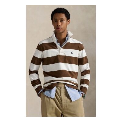 Polo Ralph Lauren für Herren. 710717116055 Ikonisches Rugby-Hemd braun (XXL), Lässig, Baumwolle, Langarm Polo Ralph Lauren für Herren. 710717116055 Ikonisches Rugby-Hemd braun (XXL), Lässig, Baumwolle, Langarm