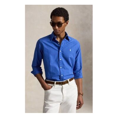 Polo Ralph Lauren für Herren. 710805564512 Oxford-Hemd in Custom Fit, gefärbt, blau (XL), Lässig, Baumwolle, Langarm Polo Ralph Lauren für Herren. 710805564512 Oxford-Hemd in Custom Fit, gefärbt, blau (XL), Lässig, Baumwolle, Langarm